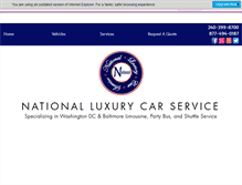 Tablet Screenshot of nationalluxurycars.com